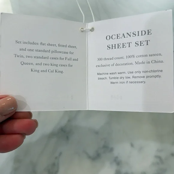 Serena & Lily TWIN Nautical White and Blue Cotton Sheets/Pillow case. - Picture 6 of 7